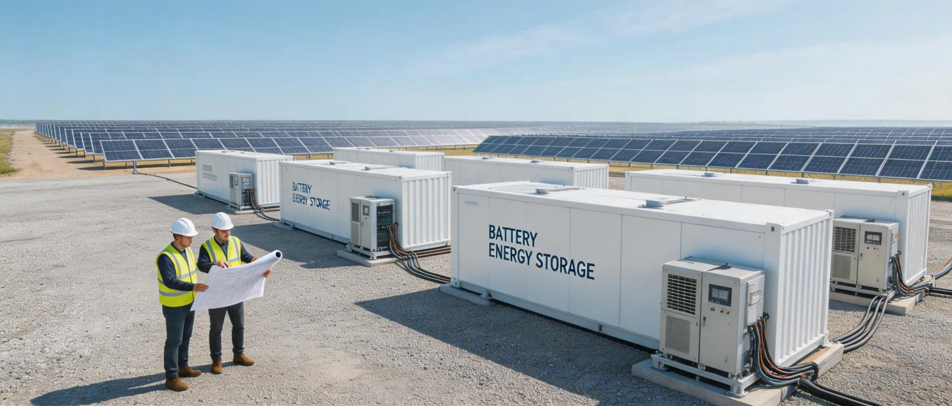 Utility battery storage site